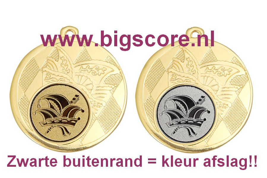 D121 Carnavalsmedaille Goud of Zilver Ø 50 mm